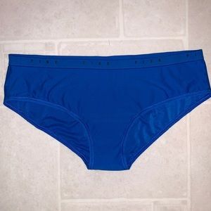 Blue Victoria’s Secret pink satin panties